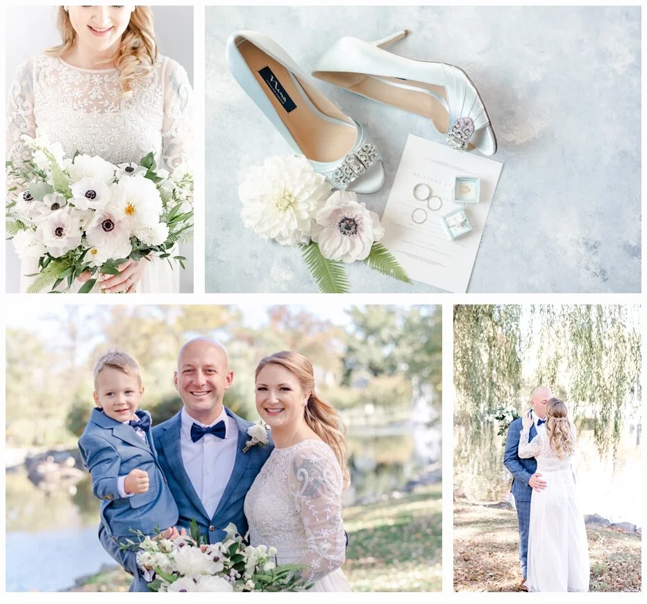  When Brit and Brian contacted me to say that they wanted to do a vow renewal I was so delighted to be able to witness such a celebration!  Blushing Vine Floral  did Brit’s gorgeous bouquet and they had the sweetest ceremony and afterwards, we spent some time capturing pretty memories at a nearby park! So sweet that their son could enjoy all of the festivities! See full  blog post  here!   