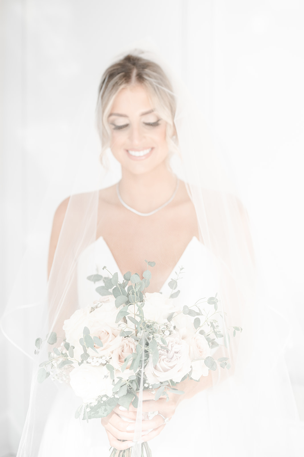 Elegant wedding bouquet detail captured on a New Jersey wedding day