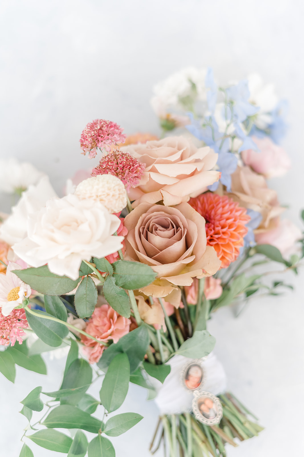 Vibrant bridal bouquet photographed outdoors at a New Jersey wedding